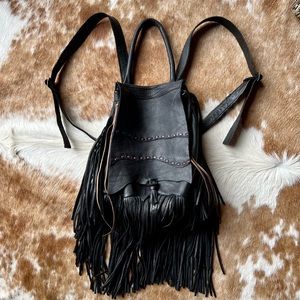 Free People Fringe Pamela V Leather Backpack